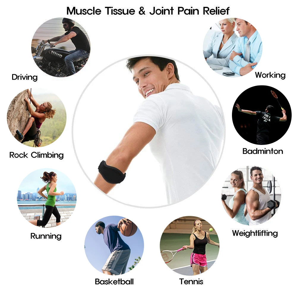 Aptoco Sports Safety Nylon Elastic Elbow Brace Sleeve Basketball Shooting Pads for Tennis Absorb Sweat  Lateral Pain Protection