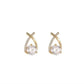 SKEDS Fashion Cross Stud Earrings For Women Girls Korean Style Elegant Crystal Jewelry Ear Rings Fishtail Lady Earrings Gift