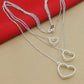 Conjunto de joyería de moda para mujer, de plata de ley 925, ideal como regalo de San Valentín, collar, pulsera y pendientes para novia o boda.
