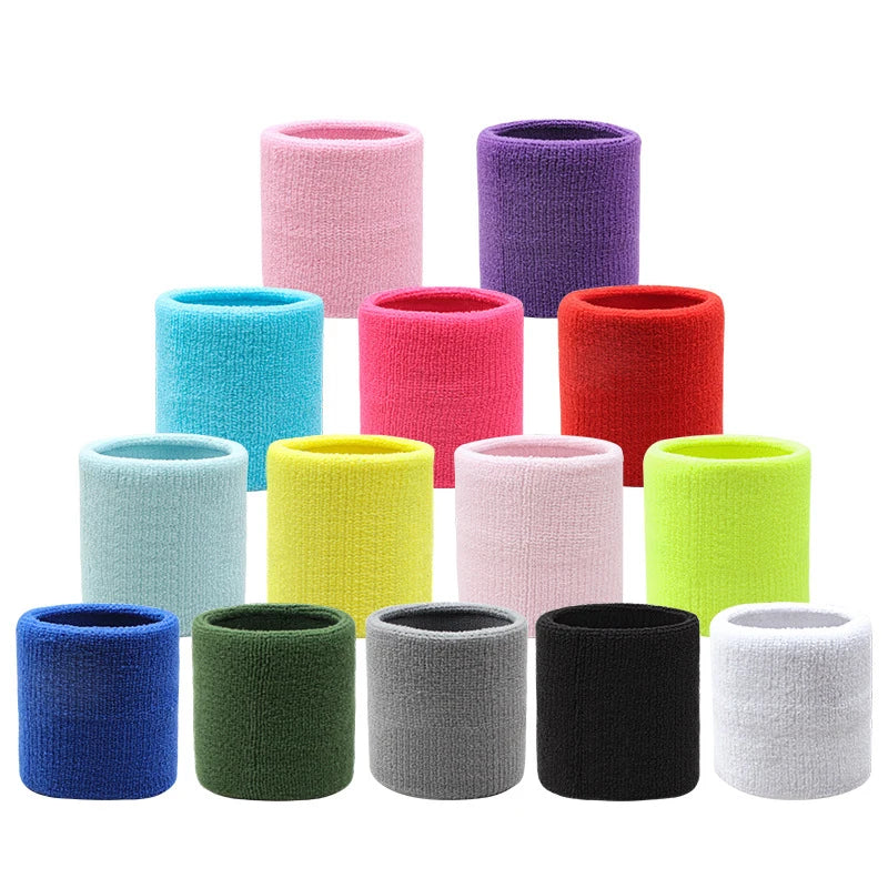 Cotton Wrist Support Band Wristband Sport Bracers Sweat Towel Cuff Tennis Wrist Guard Protector Strap Fitness Run Sweatband Gym