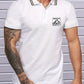 Polo de manga corta con estampado gráfico para hombre, moda casual 2024, ropa de golf, polo de manga corta con estampados a rayas para hombre