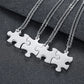 Collar de rompecabezas personalizado, colgante de amistad personalizado, 2/3/4/5 piezas, mejores amigas, mejor amiga, mejor amiga, regalo de dama de honor de acero inoxidable