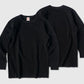 Non Stock Waffle Thermal Shirt 400g Heavy Weight Crew Neck Men's Long Sleeve Tee