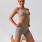 Sujetador deportivo de nailon y elastano de tejido agradable para la piel, de secado rápido, para fitness, gimnasio, yoga, correr, soporte de alto impacto, chaleco antichoque