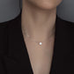 Gargantilla con colgante de perla redonda de plata de ley 925 auténtica de INZATT para mujer, joyería fina, accesorios minimalistas
