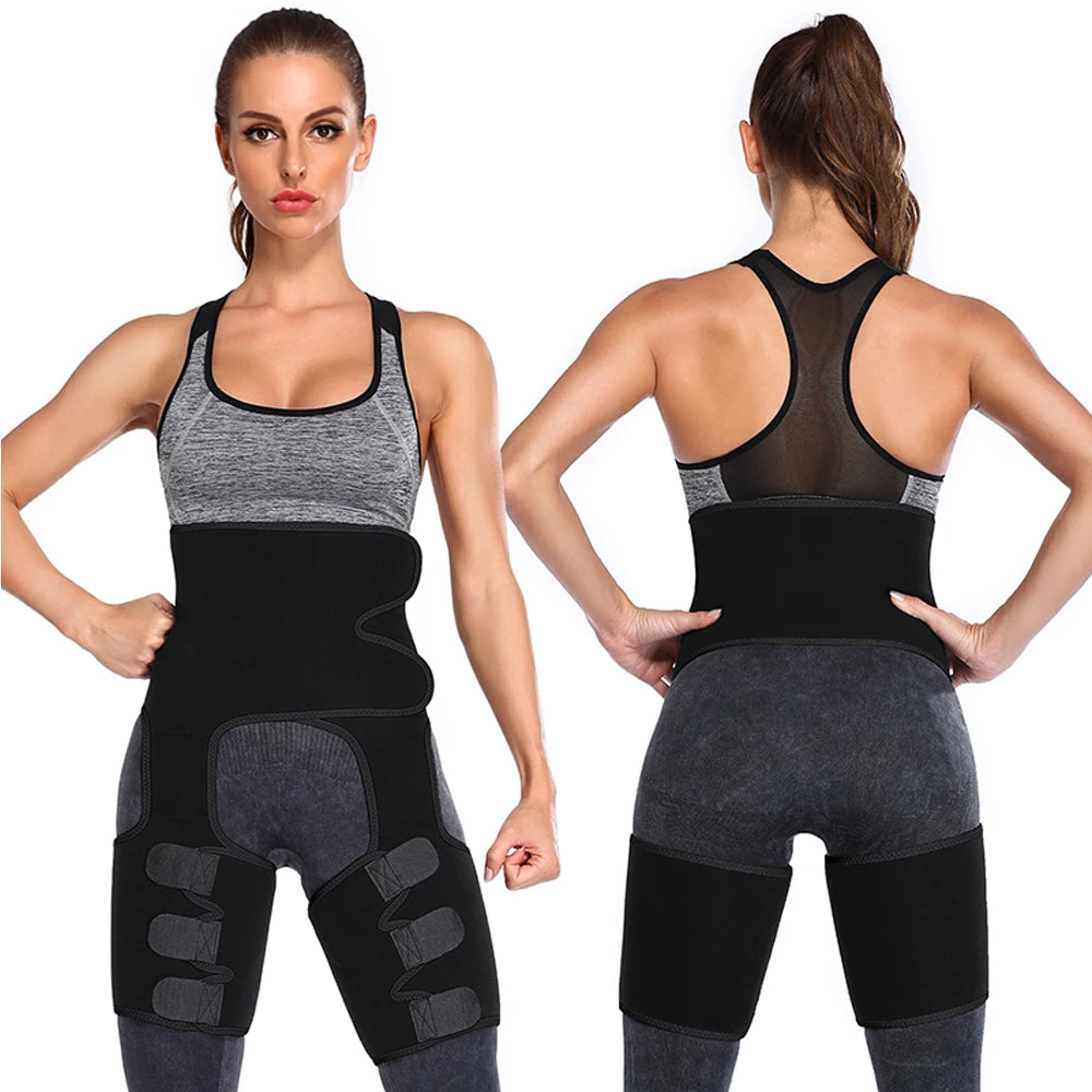 Ceinture amincissante 3 en 1 pour femme, gaine amincissante pour la taille et les cuisses, idéale pour l'entraînement, modelage du corps, perte de poids, rehaussement des fesses