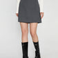 DUSHU New autumn fashion commuting all-match skirt 2024 high waist A-line casual gray short skirt 24DS83276