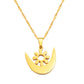 Anniyo African Symbol Pendant Necklaces Gold Color/Silver Color Ghanaian Gye Ethnic Jewelry Traditional Accessories #125321