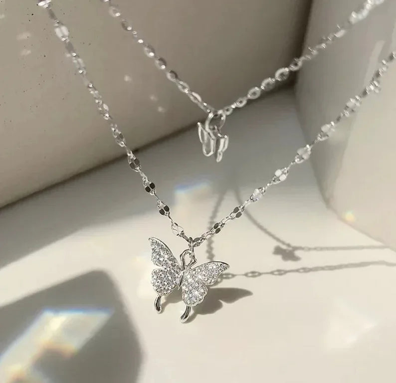 Fashion Tulip Drop Pendant Necklace for Women Luxury Shiny Zircon Accessory Clavicle Chain Necklace Sweet Girl Jewelry Gift 2024