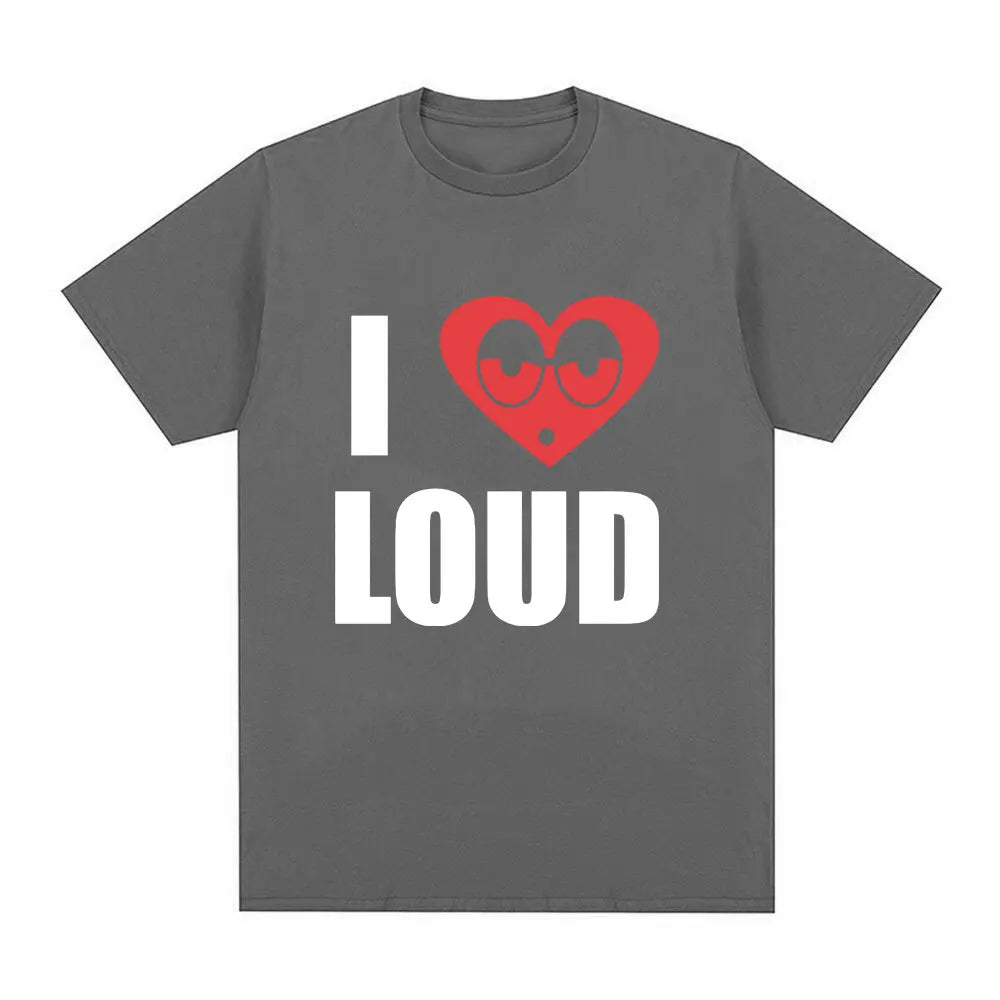Chief Keef I Love Loud Same Style T Shirt Men's Fashion Hip Hop Short Sleeve T-shirt Casual Oversized T-shirts Streetwear Unisex