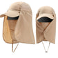 Sombrero transpirable de secado rápido con solapa de cuello desmontable y protección UV para pesca y actividades al aire libre - Unisex