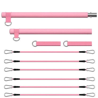 Kit de pesas de resistencia para pilates, kit portátil de barra de resistencia para gimnasio en casa para entrenamientos de cuerpo completo