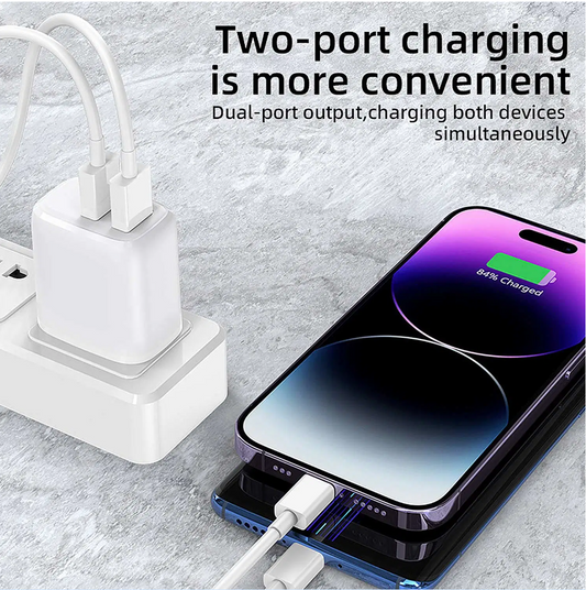 Double USB-a QC3.0 20W Fast Mobile Phone Charger for Samsung iPhone USB 20W Fast Phone Charger Fast QC3.0 Cell Phone Charger Wholesale Cellphone Accessories