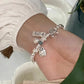 Pulsera de cuentas de corazón de amor de color plateado para mujer y niña, 2024, con articulaciones de bambú sencillas, joyería étnica con alas de la suerte, regalo