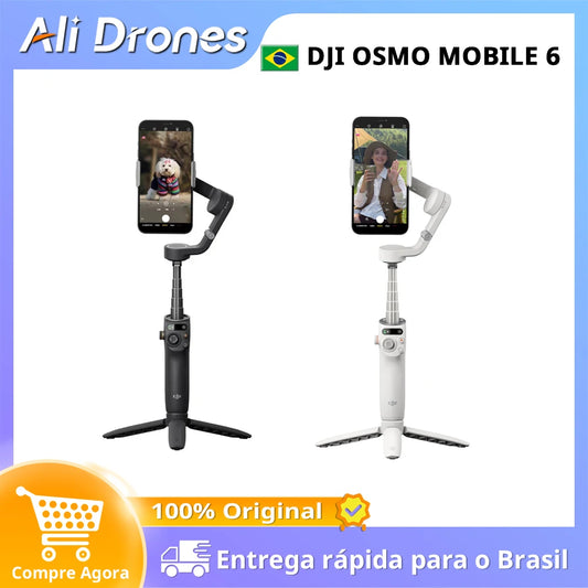Gimbal de mano DJI Osmo Mobile 6 OM 6 con estabilización de 3 ejes, ActiveTrack 5.0 y varilla de extensión incorporada, original, nuevo en stock.