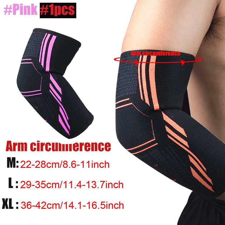 1Pcs Sports Elbow Support Brace Compression Sleeve Basketball Arm Sleeve for Tendonitis, Tennis Golf Elbow Reduce Joint Pain