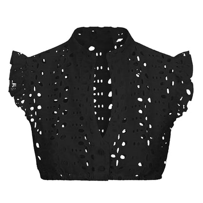 Sexy German Oktoberfest Crop Tops for Women V-Neck Hollowed Out Slim Fit Dirndl Dress Short Sleeved Ruffles Beer Blouses