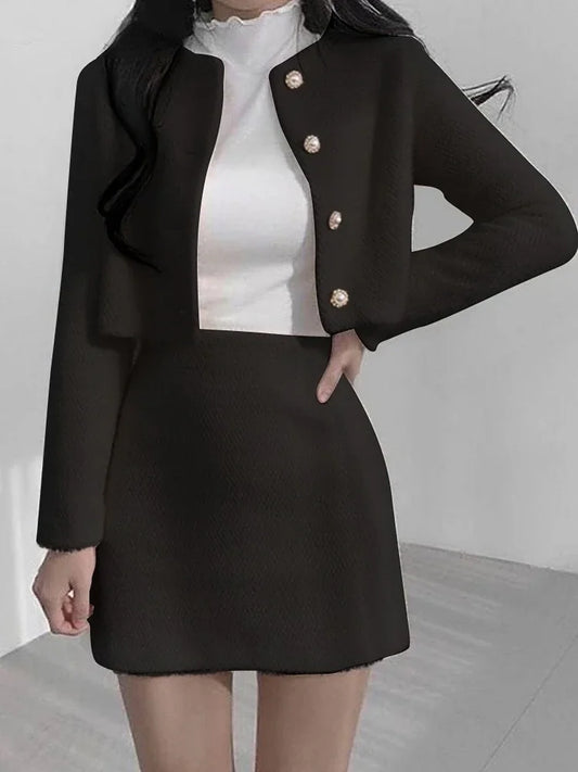 Spring Summer Women's Suits with Mini Skirt Two-pieces Set Woman Dress Korean Fashion Sweet Casual New in Chic Elegant Woman Set