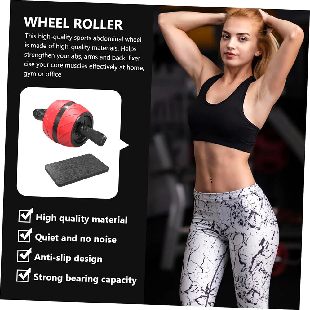 Rouleau abdominal de rebond, roue abdominale saine avec tapis de genou, équipement d'entraînement pour abdominaux pour la musculation à domicile