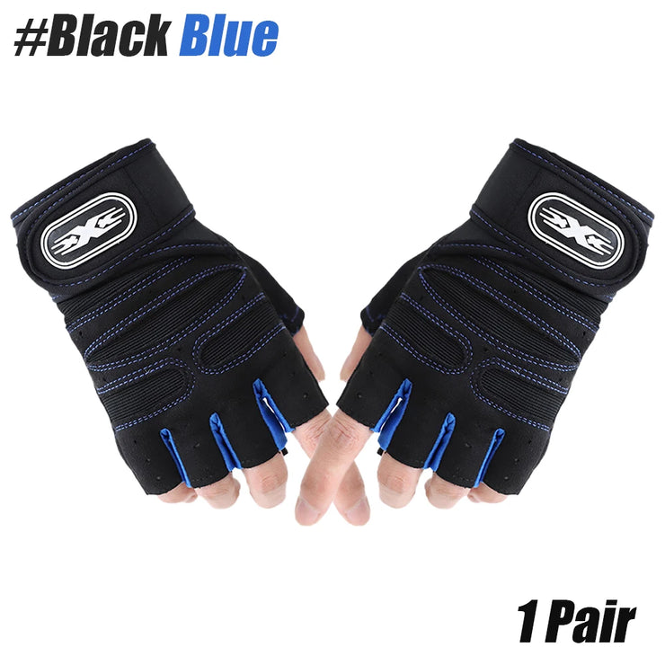 1 Pair Sports Gloves Weight Exercises Half Finger Lifting Gloves Body Building Training Sport Gym Fitness Gloves for Men & Women