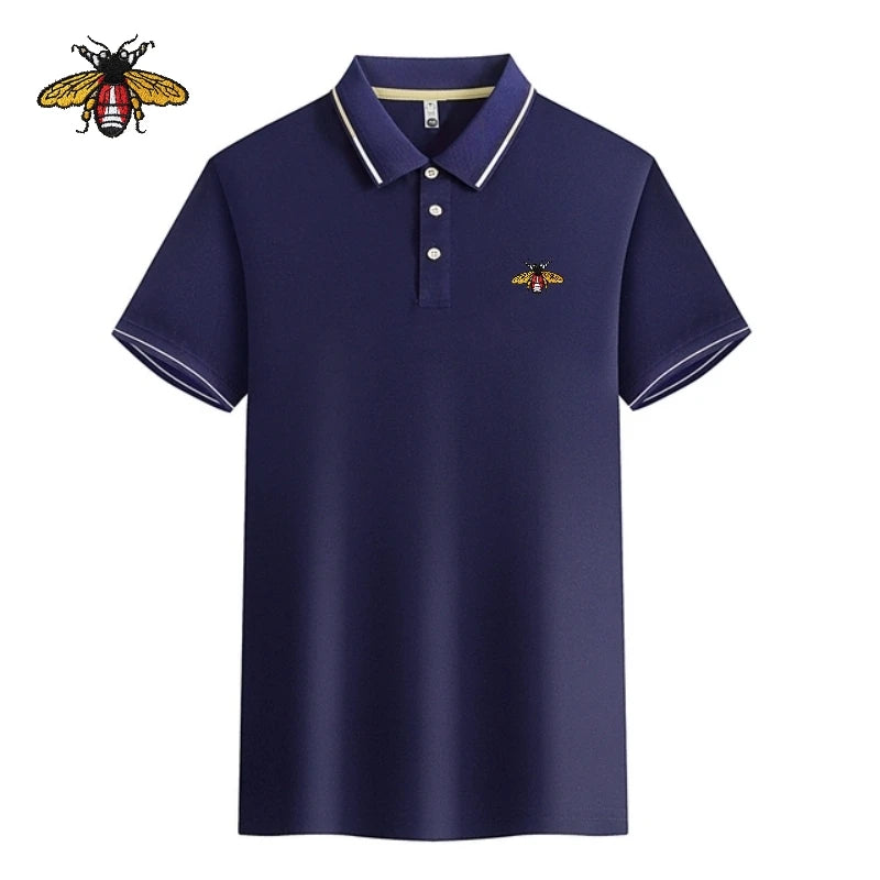Summer New High Quality Embroidered Polo Shirt, Family Wear, Men's Fashion, Leisure, Breathable, Cool Short Sleeve T-shirt Top