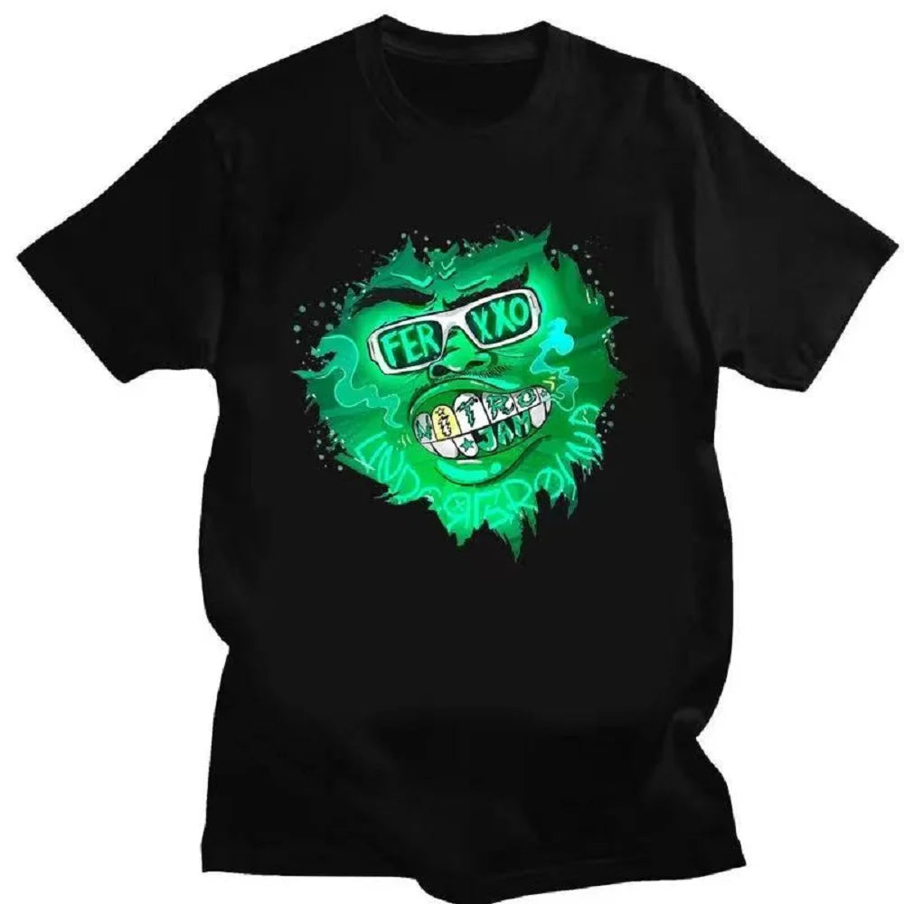 Rapper Feid Ferxxo 90s Men Women Tshirt Summer Short Sleeve  Streetwear Male Graphic Hip-hop Unisex Fashion Print Tops Tee 80028
