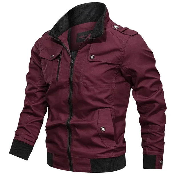 Spring Autumn Jacket Men Cotton Windbreaker Cargo Coat Unload Men's Tactics Jackets Man Cargo Casual Jacket Mens Clothes 2022