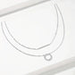 RAPRGOLD Moissanite Loop Pendant Necklace for Women 925 Sterling Silver Double Layer Clavicle Chain Necklaces Fine Jewelry Gifts