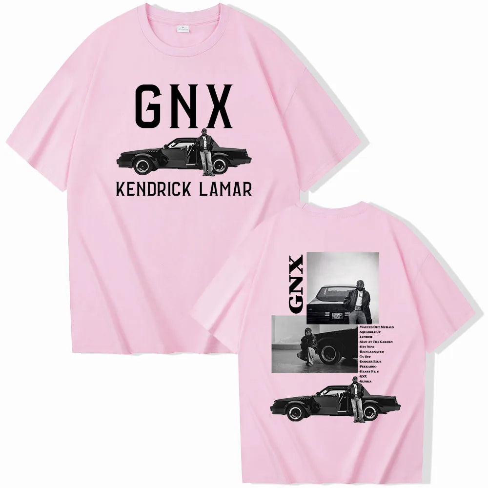 Kendrick Lamar GNX Tour T-Shirts Unisex Harajuku O-Neck Short Sleeve Shirts Commemorative Shirt