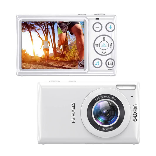 Cámara digital 4K HD para fotografía, cámara de música para niños, videocámara de aprendizaje con zoom de 18X, cámara de video compacta para principiantes, regalo para niños, MP3