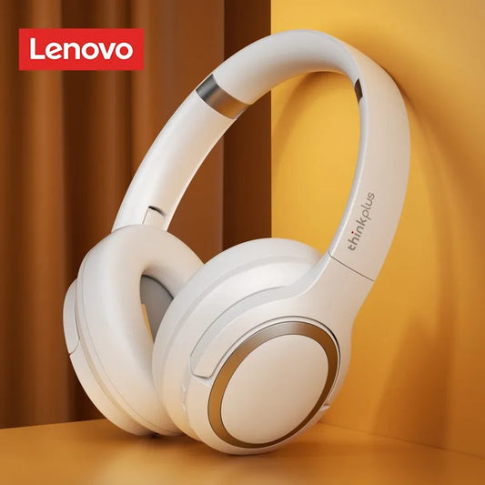 Auriculares inalámbricos Bluetooth originales Lenovo TH40 con sonido estéreo de alta fidelidad, diafragma envolvente, reducción de ruido y micrófono.
