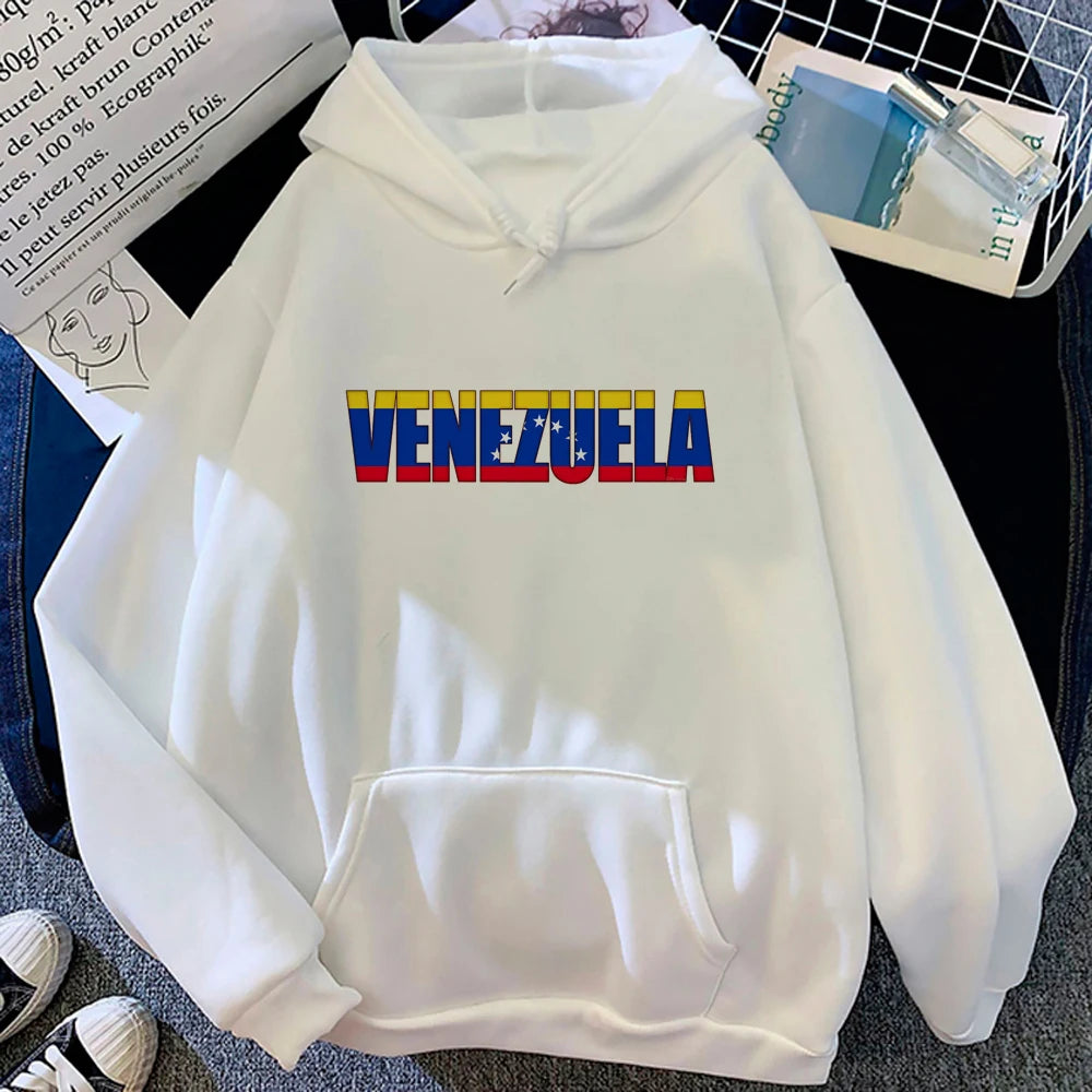 Sudadera con capucha venezolana para mujer, estilo gótico con gráficos de anime Y2K, ropa japonesa para mujer