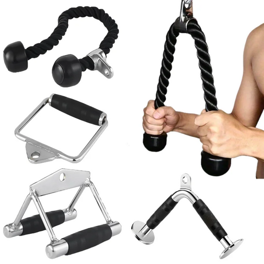 Équipement de portique pour l'entraînement des biceps, corde de traction à double tête, accessoires de gymnastique, poignée de presse inférieure pour triceps, muscles latéraux des triceps