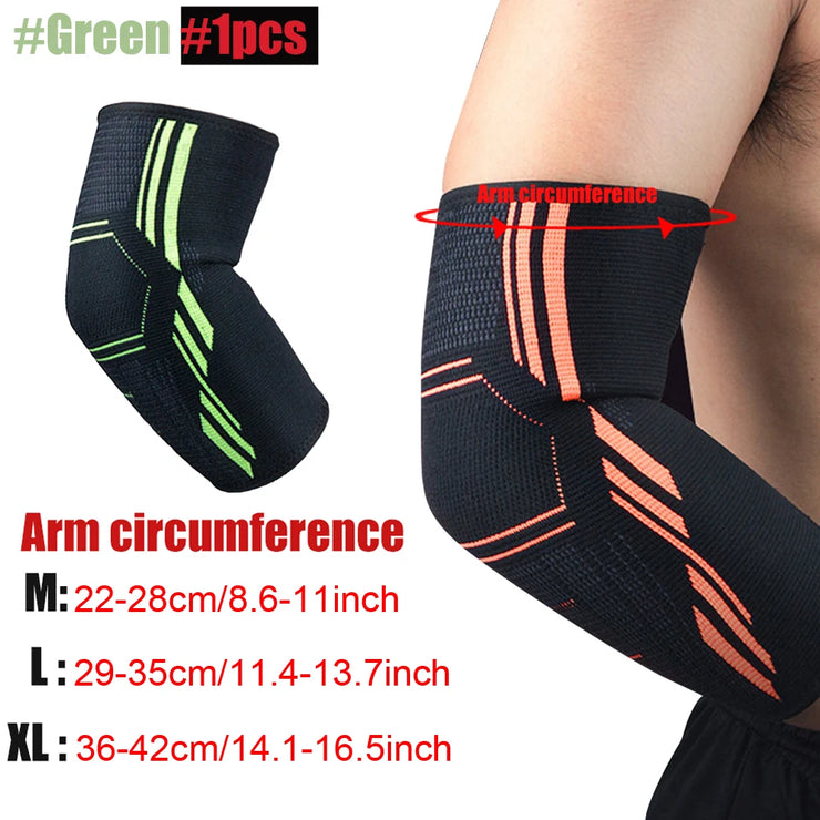 1Pcs Sports Elbow Support Brace Compression Sleeve Basketball Arm Sleeve for Tendonitis, Tennis Golf Elbow Reduce Joint Pain