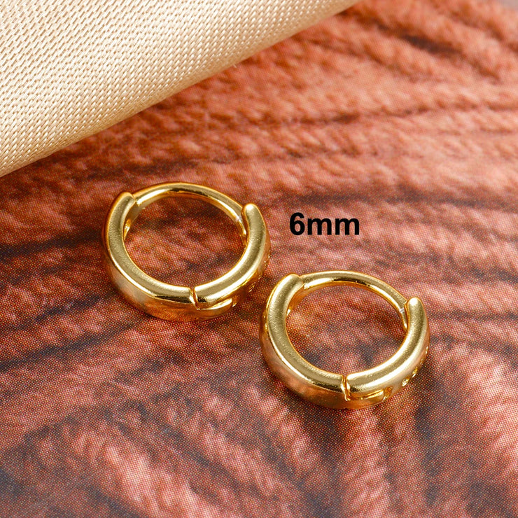 2023 New Fashion Stainless Steel Flower Small Hoop Earrings Women Korean Crystal Zirconia Cartilage Earrings Piercing Jewelry