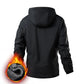 Chaquetas de aviador con capucha UETEEY para hombre, senderismo, caza, cortavientos, forro polar grueso y cálido, ropa de ocio para hombre, ropa de trabajo al aire libre 2024