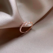 New 2024 Minimalist Thin Rings For Women Wedding Brilliant Cubic Zircon High Quality Versatile Female Finger Ring Jewelry