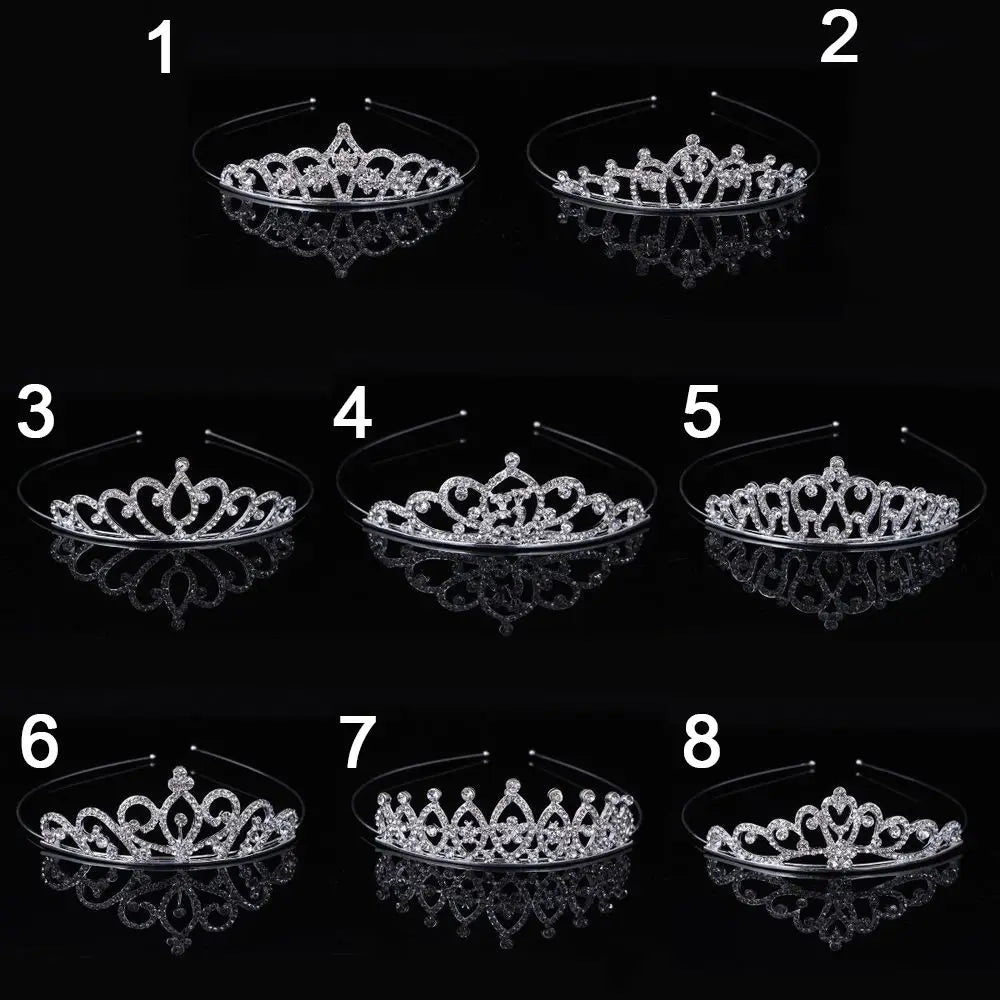 Tiaras y coronas para niñas, diademas, coronas de cristal para novias, accesorios para fiestas de bodas, joyas para el cabello, adornos, tocado