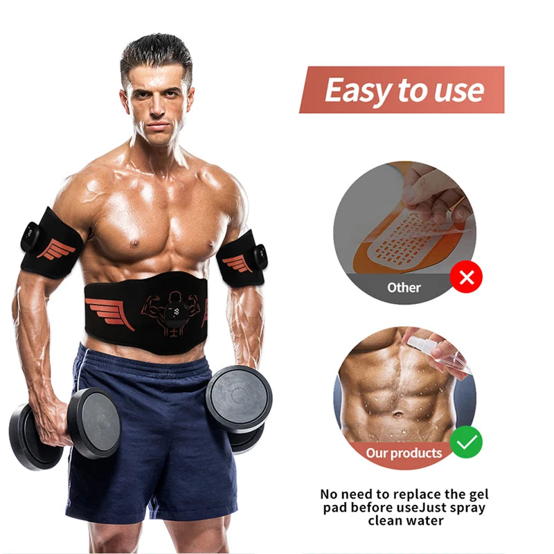 Nuevo entrenador EMS, estimulador muscular abdominal, cinturón adelgazante, monitoriza el consumo de calorías para brazos y piernas, equipo de fitness para bajar de peso.
