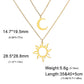 Lucktune Sun Moon Pendant Clavicle Chain Necklace Stainless Steel Bohemian Choker Necklace for Women Fashion New In Jewelry Gift