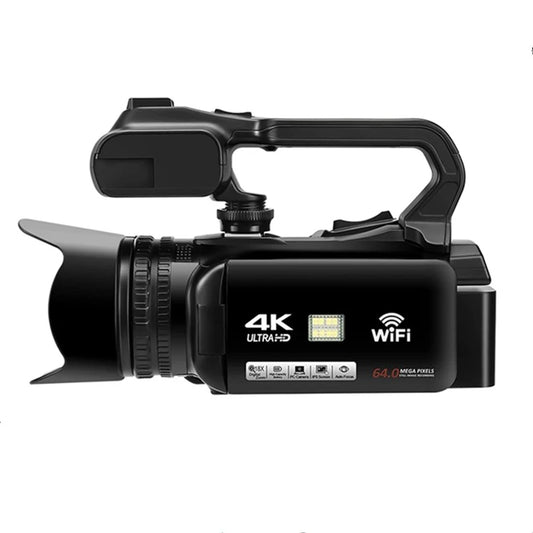 Videocámara 4K para YouTube, cámara de vídeo digital para transmisión en vivo, cámara web WiFi de 18X y 64 MP, grabadora de vlogs, pantalla giratoria de 4 pulgadas