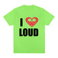 Chief Keef I Love Loud Same Style T Shirt Men's Fashion Hip Hop Short Sleeve T-shirt Casual Oversized T-shirts Streetwear Unisex