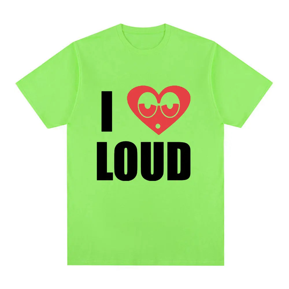 Chief Keef I Love Loud Same Style T Shirt Men's Fashion Hip Hop Short Sleeve T-shirt Casual Oversized T-shirts Streetwear Unisex