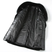 2024  Men's Imitation Fur Liner Winter Warm New Fur One-piece Coat Imitation Mink Fleece Mid-length Fur Coat  Men Jacket