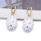 2025 New Fashion Black White Enamel Drip Oil Metal Alloy Hanging Earrings Women Indian Statement Vintage Earring Jewelry