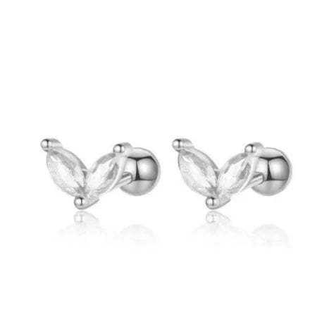 2023 New Fashion Stainless Steel Flower Small Hoop Earrings Women Korean Crystal Zirconia Cartilage Earrings Piercing Jewelry