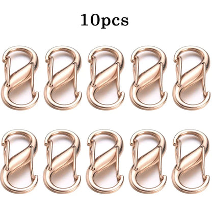 O Ring Spring Clasps Metal Openable Carabiner Keychain Rings Bag Clips Hook Dog Chain Buckles Connector For DIY Jewelry