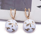 2025 New Fashion Black White Enamel Drip Oil Metal Alloy Hanging Earrings Women Indian Statement Vintage Earring Jewelry
