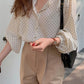 BL3061 New 2023 Fashionable Elegant Office Lady Buttons Oversize Dot Korean Style Wild Spring Summer Women's Blouses Shirts Tops