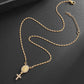 Colgante clásico católico de la Virgen María de Guadalupe con cruz de circonitas, collar de oración para mujer